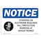Signmission OSHA Notice Sign, 7" H, Rigid Plastic, Standing On Ductwork Requires Sign With Symbol, Landscape OS-NS-P-710-L-18424 - alternate 1